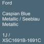 Preview: Ford, Caspian Blue Metallic / Seeblau Metallic, 1J / XSC1691B-1691C.